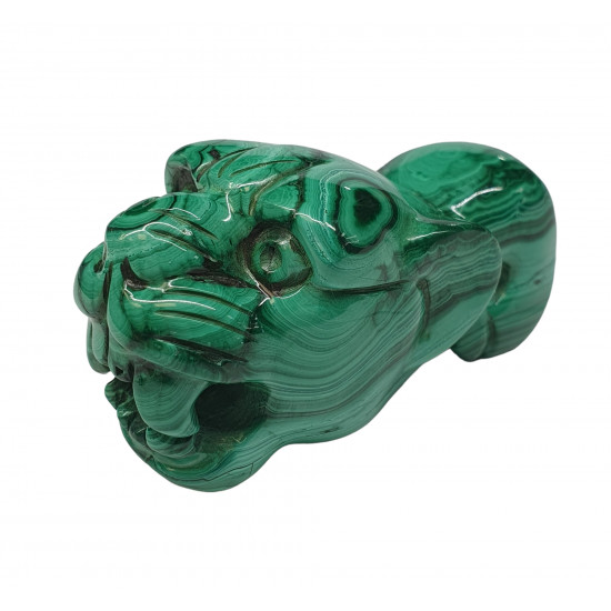 jaguar skull malachite pendant