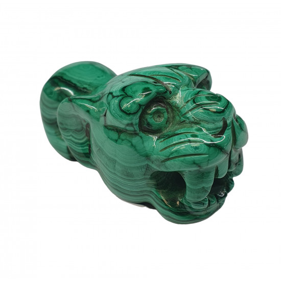 jaguar skull malachite pendant