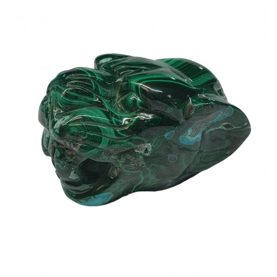 jaguar skull malachite and chrysocolla