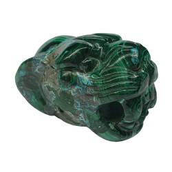 jaguar skull malachite and chrysocolla