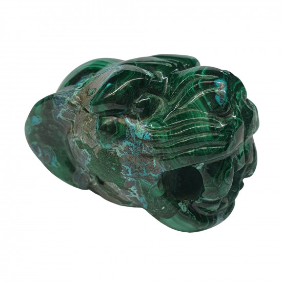 jaguar skull malachite and chrysocolla