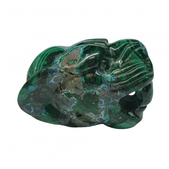 jaguar skull malachite and chrysocolla