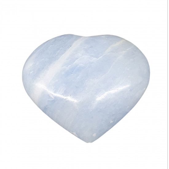 Blue calcite Heart