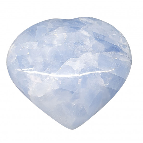 Blue calcite Heart