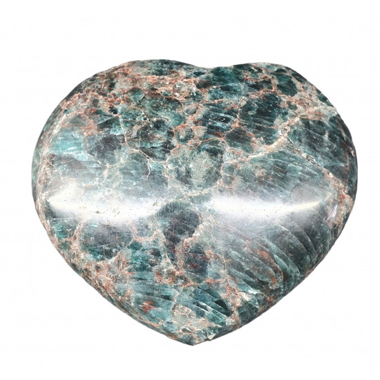 Green apatite heart 