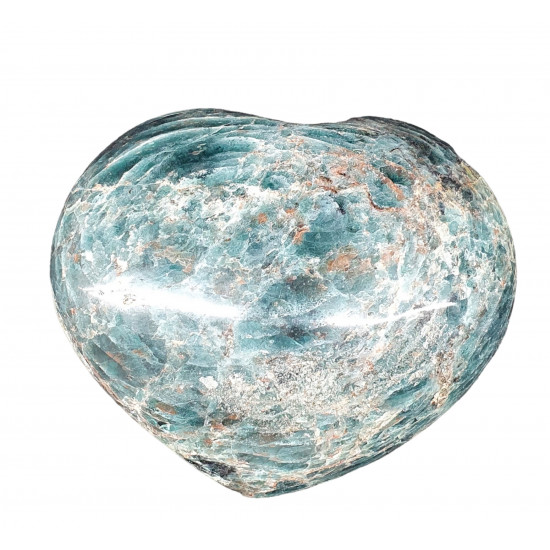 Green apatite heart 