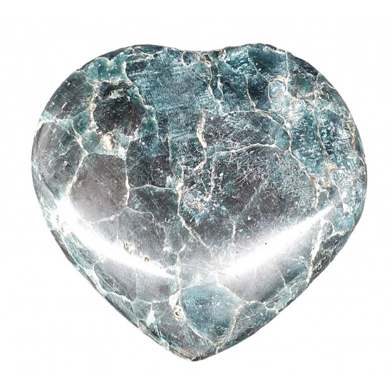 Green apatite heart 