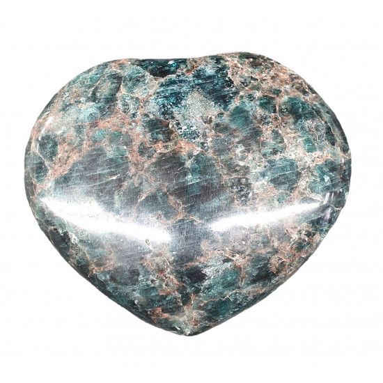 Green apatite heart 