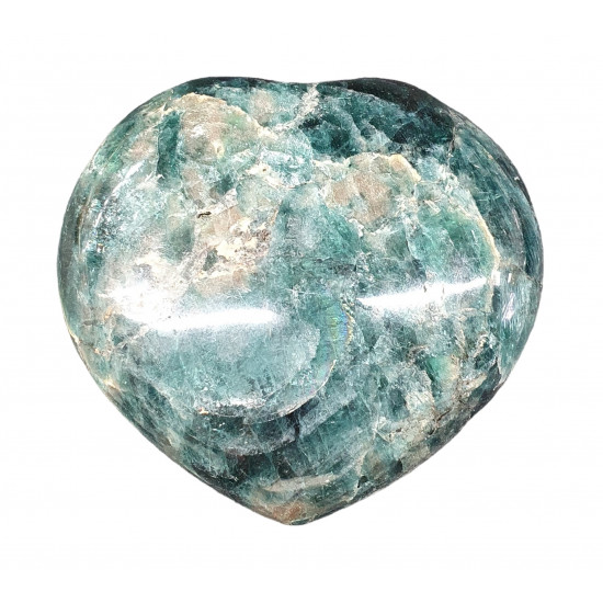 Green apatite heart 