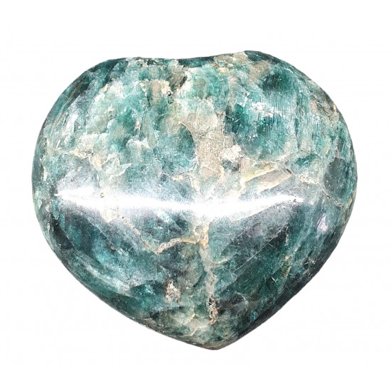 Green apatite heart 