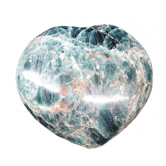 Green apatite heart 