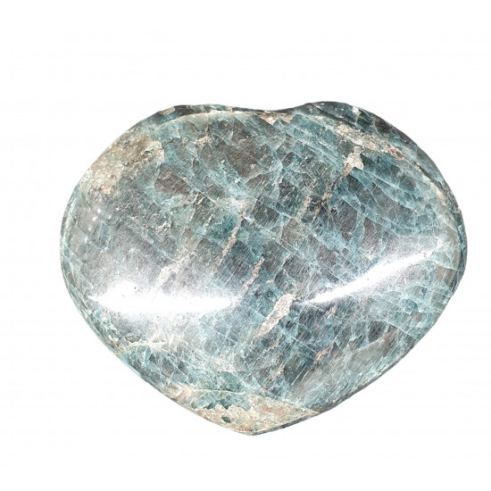 Green apatite heart 