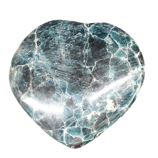 Green apatite heart 