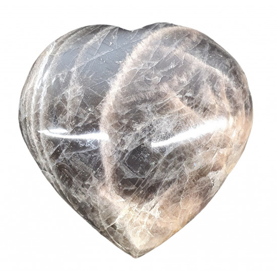 Black moonstone heart