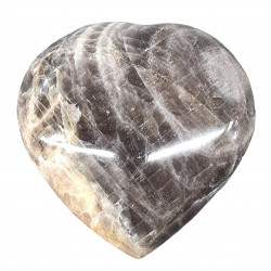 Black moonstone heart