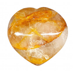Coeur quartz hematoide jaune