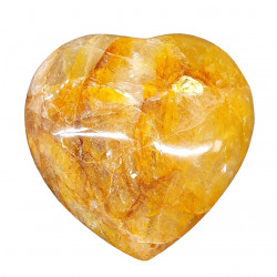 Coeur quartz hematoide jaune