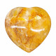 Yellow hematoide quartz heart