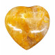 Yellow hematoide quartz heart