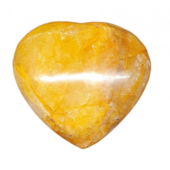 Yellow hematoide quartz heart