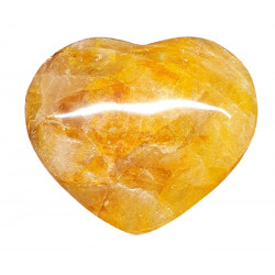 Coeur quartz hematoide jaune
