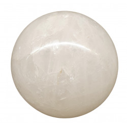white crystal quartz sphere