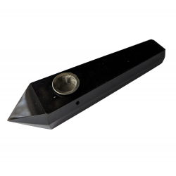 black obsidian pipe