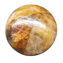 Yellow hematoid quartz sphere