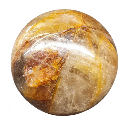 Yellow hematoid quartz sphere