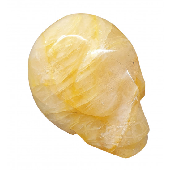 Skull yellow hematoide quartz