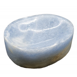 blue calcite ashtray