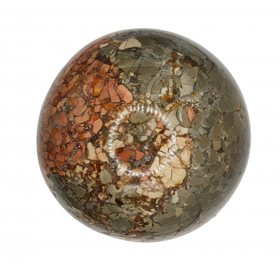 Agatized jasper sphere