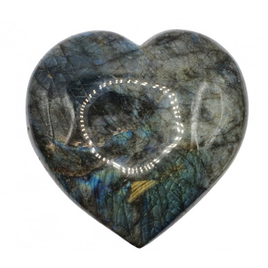 Labradorite heart
