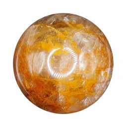 Yellow hematoid quartz sphere