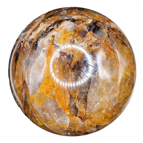 yellow hematoid quartz sphere