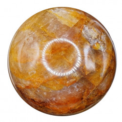 Yellow hematoid quartz sphere