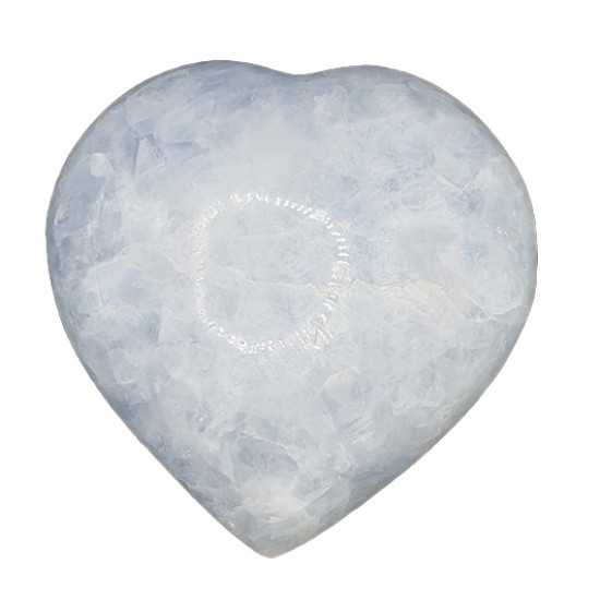 Blue calcite Heart