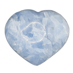 Blue calcite Heart