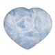 Blue calcite Heart