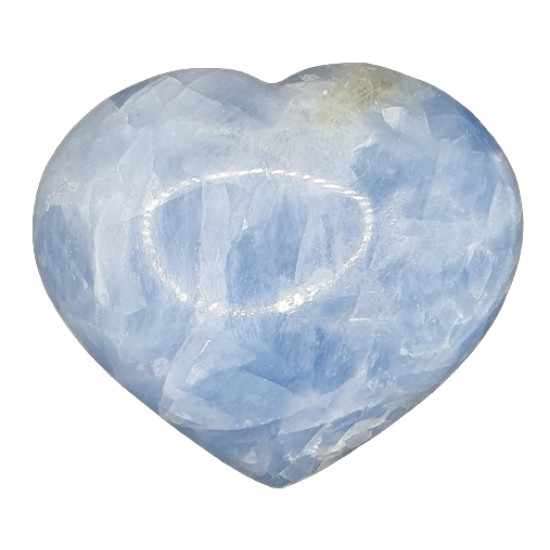Blue calcite Heart