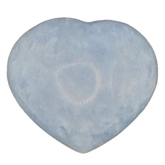 Blue calcite Heart