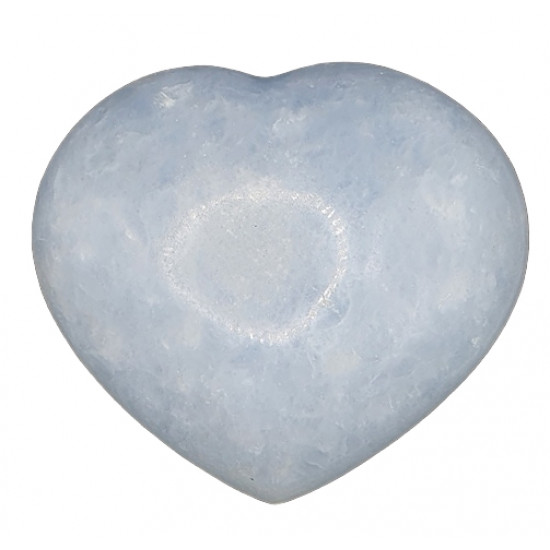 Blue calcite Heart