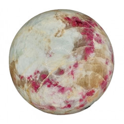 rubellite - aquamarine - smoky quartz sphere