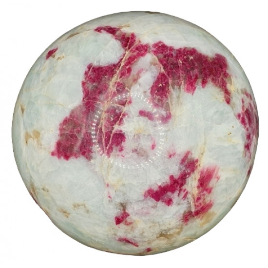 rubellite - aquamarine - smoky quartz sphere