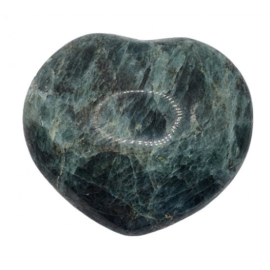 Green apatite heart 