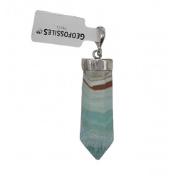 Sterling Silver Caribbean calcite pendant