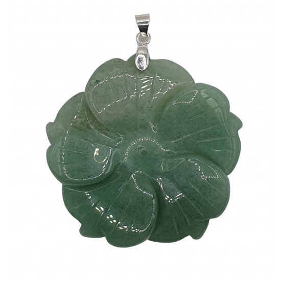 pendant green aventurine flower