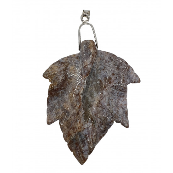 pendant jasper leaf
