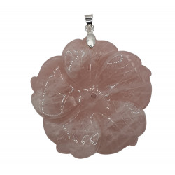 pendant rose quartz flower
