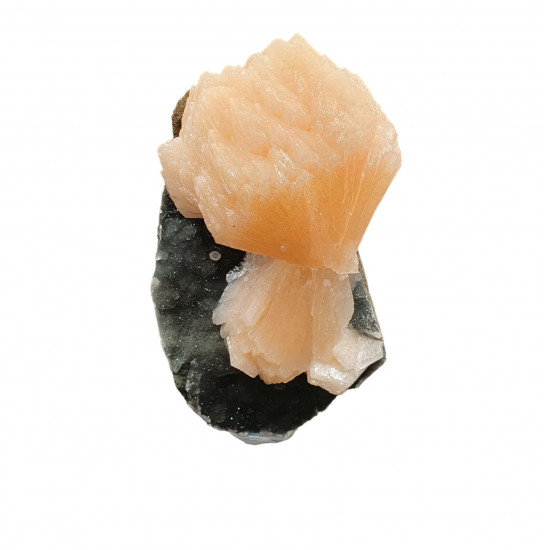 stilbite on chalcedony